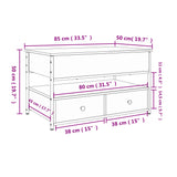 Tavolino Salotto Rovere Sonoma 85x50x50 cm Multistrato Metallo