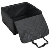 Seggiolino Auto per Cani Nero 45x45x25/55 cm