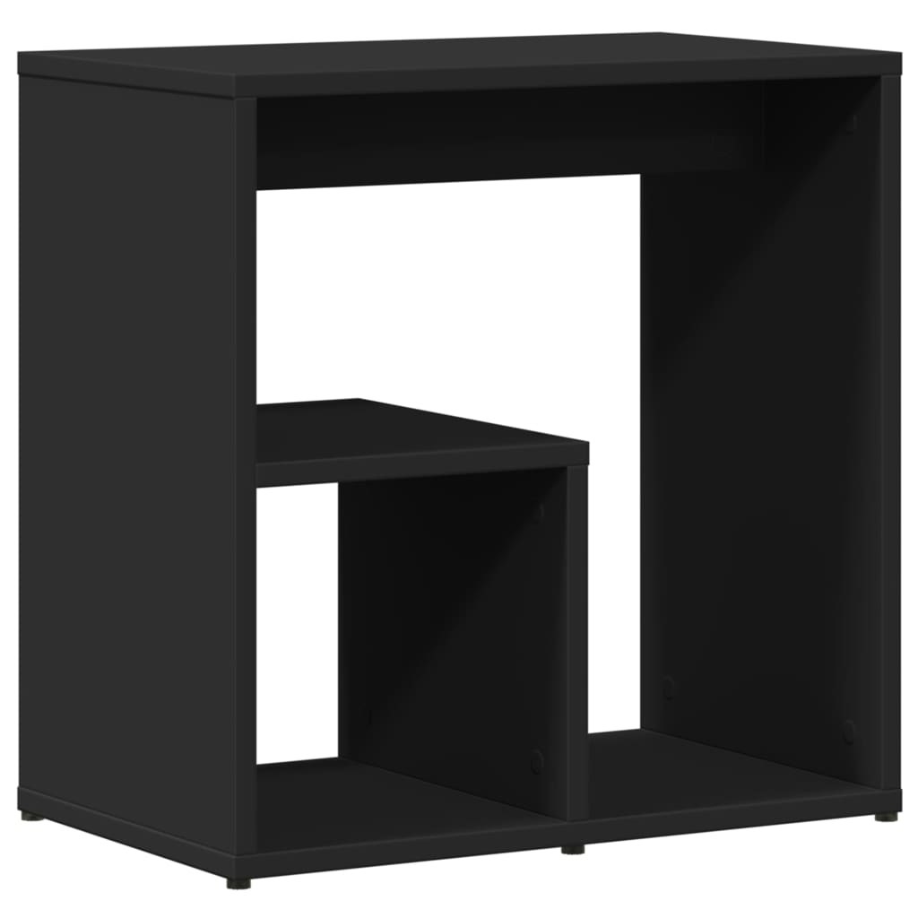 Tavolino Nero 50x30x50 cm in Legno Multistrato