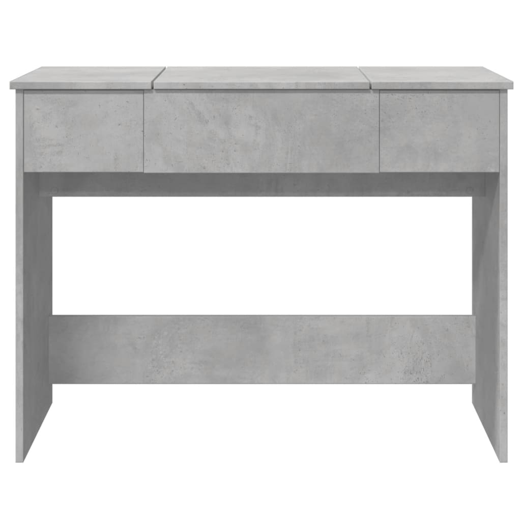 Toeletta con Specchio Grigio Cemento 100x45x76 cm