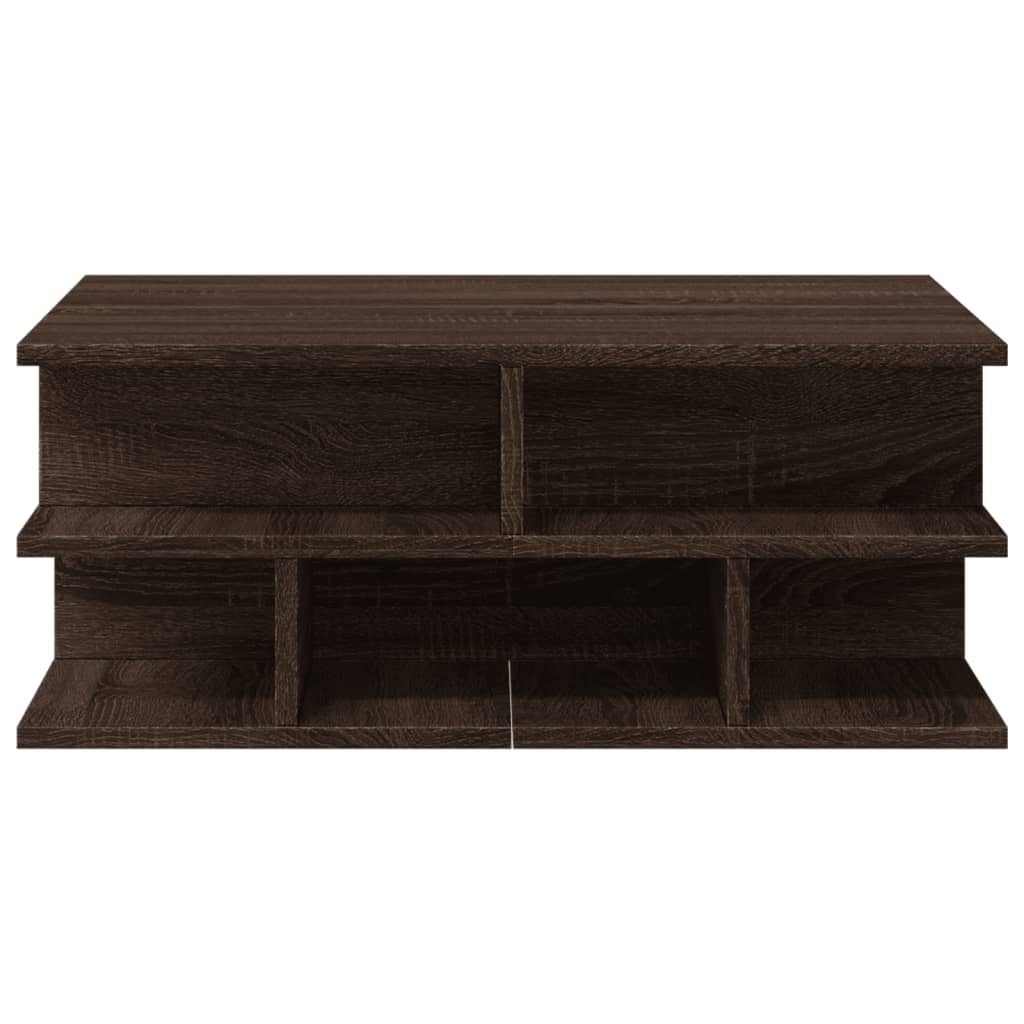 Tavolino da Salotto Rovere Marrone 70x70x29cm Legno Multistrato