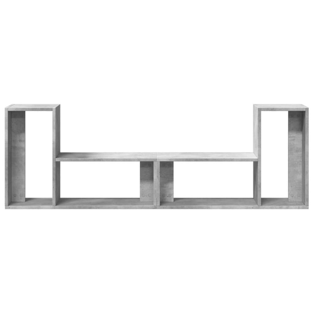 Mobili TV Muro 2pz Grigio Cemento 75x30x50 cm Legno Multistrato