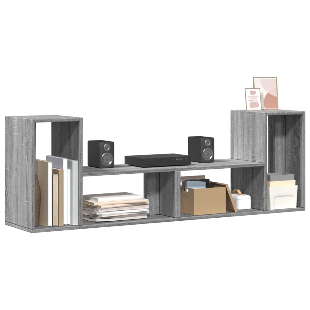 Mobili TV 2 pz Grigio Sonoma 75x30x50 cm in Legno Multistrato