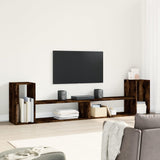 Mobili TV 2 pz Rovere Fumo 100x30x50 cm in Legno Multistrato