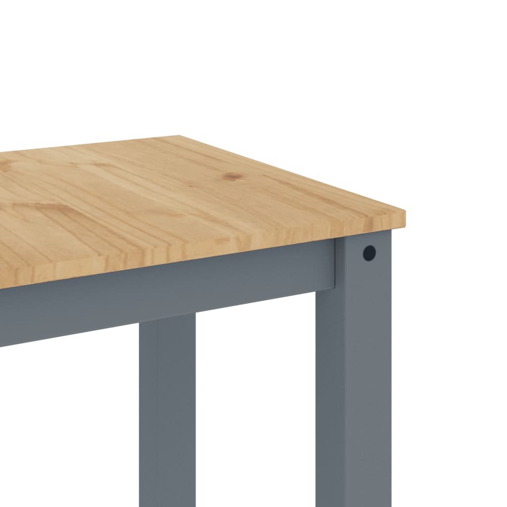 Tavolo da Pranzo Panama Grigio 117x60x75 cm Legno Massello Pino