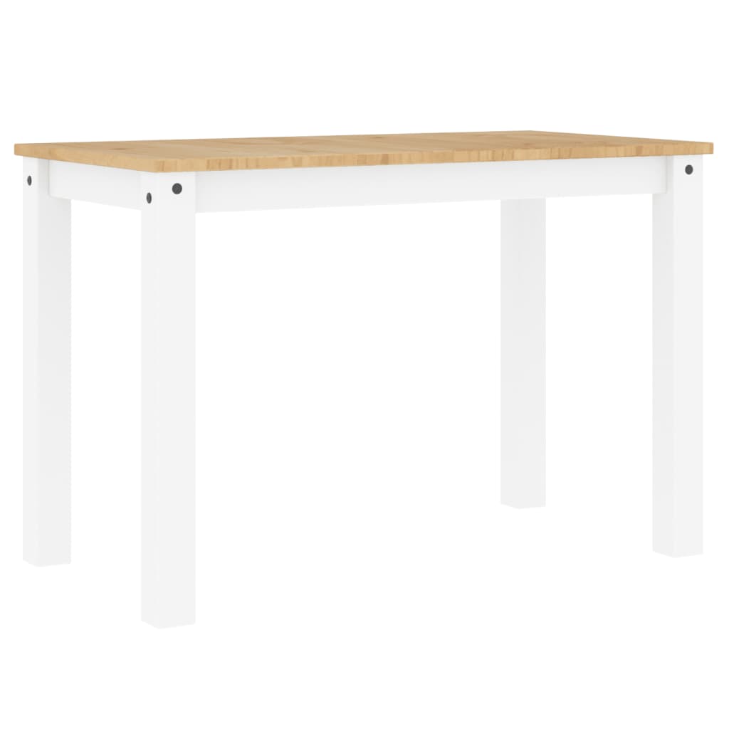 Tavolo da Pranzo Panama Bianco 117x60x75 cm Legno Massello Pino