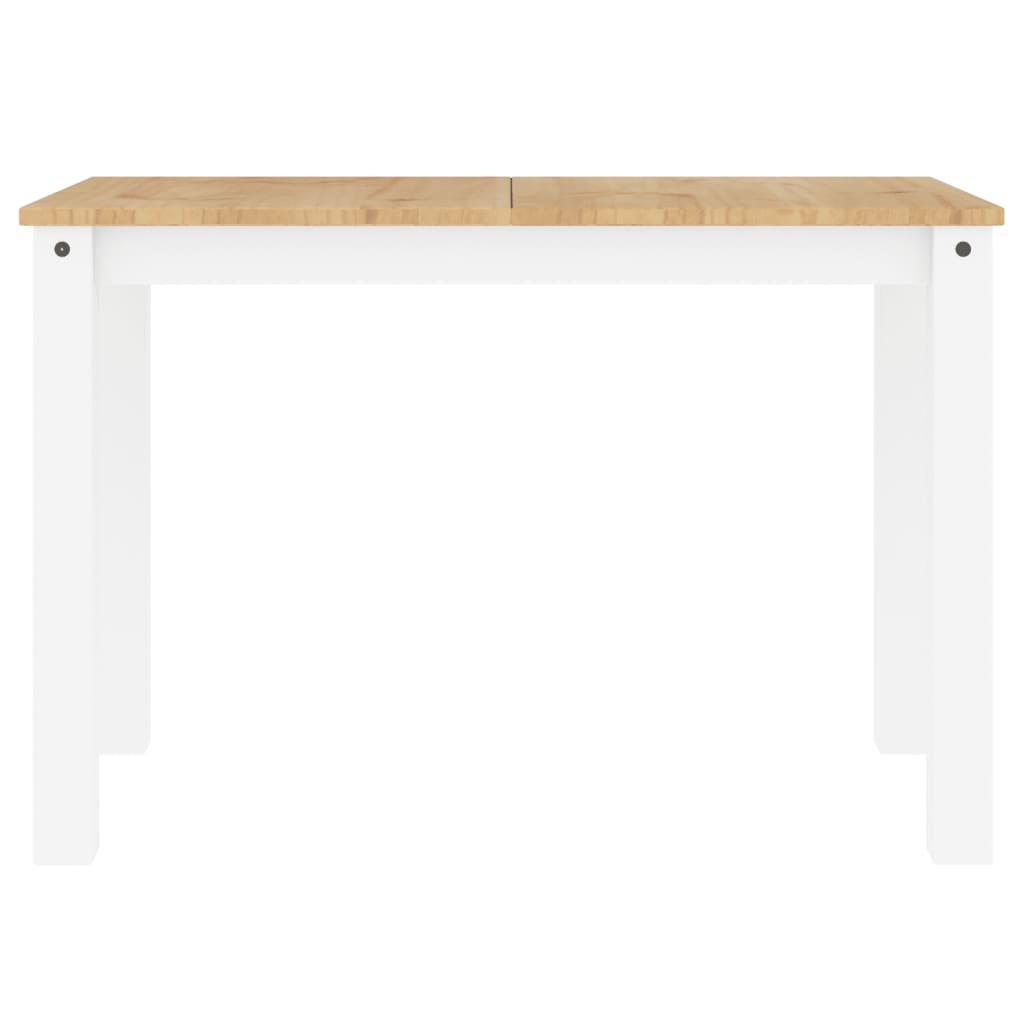 Tavolo da Pranzo Panama Bianco 117x60x75 cm Legno Massello Pino