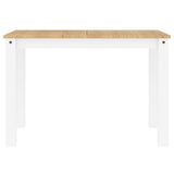 Tavolo da Pranzo Panama Bianco 117x60x75 cm Legno Massello Pino