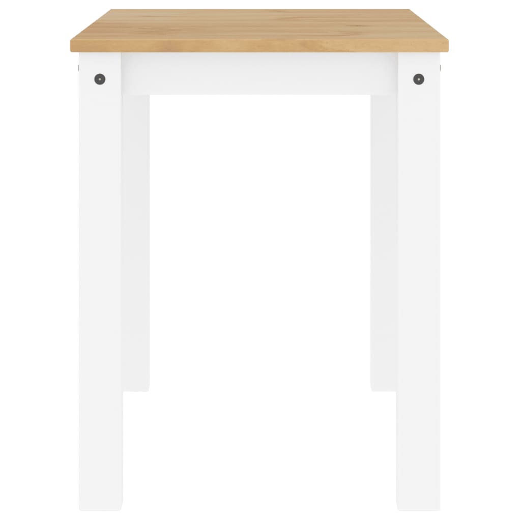 Tavolo da Pranzo Panama Bianco 117x60x75 cm Legno Massello Pino