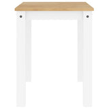 Tavolo da Pranzo Panama Bianco 117x60x75 cm Legno Massello Pino