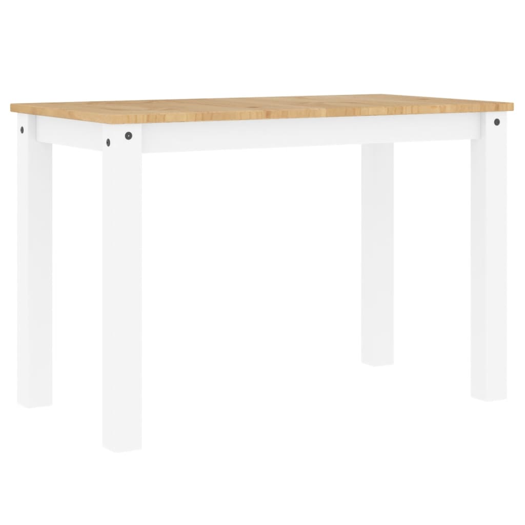 Tavolo da Pranzo Panama Bianco 117x60x75 cm Legno Massello Pino