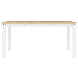 Tavolo da Pranzo Panama Bianco 160x80x75 cm Legno Massello Pino