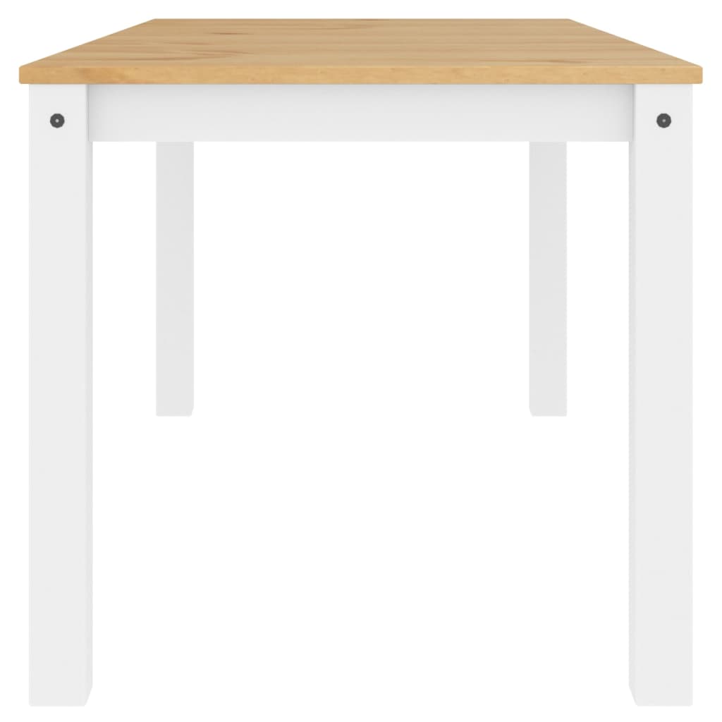 Tavolo da Pranzo Panama Bianco 160x80x75 cm Legno Massello Pino