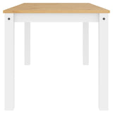 Tavolo da Pranzo Panama Bianco 160x80x75 cm Legno Massello Pino