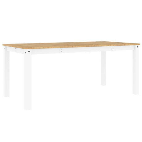 Tavolo da Pranzo Panama Bianco 180x90x75 cm Legno Massello Pino