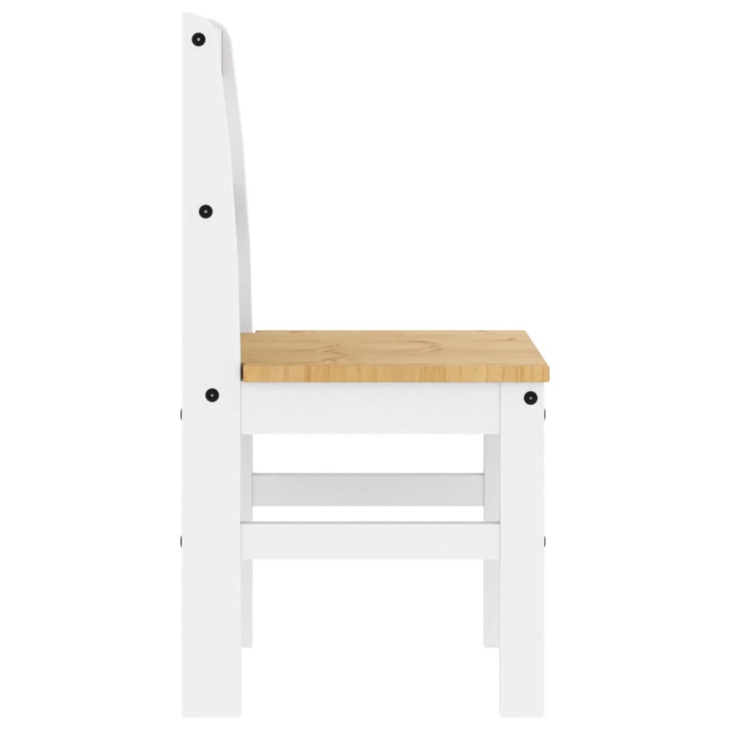 Sedie da Pranzo 2 pz Panama 105x30x45 cm Legno Massello Pino