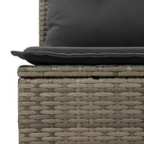 Set Divani da Giardino 11 pz con Cuscini in Polyrattan Nero