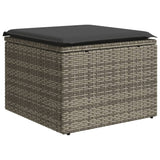 Set Divani da Giardino 11 pz con Cuscini in Polyrattan Nero