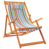 Sedie da Spiaggia Pieghevoli 2 pz in Tessuto Multicolore
