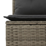 Set Divani da Giardino 7 pz con Cuscini Grigio in Polyrattan