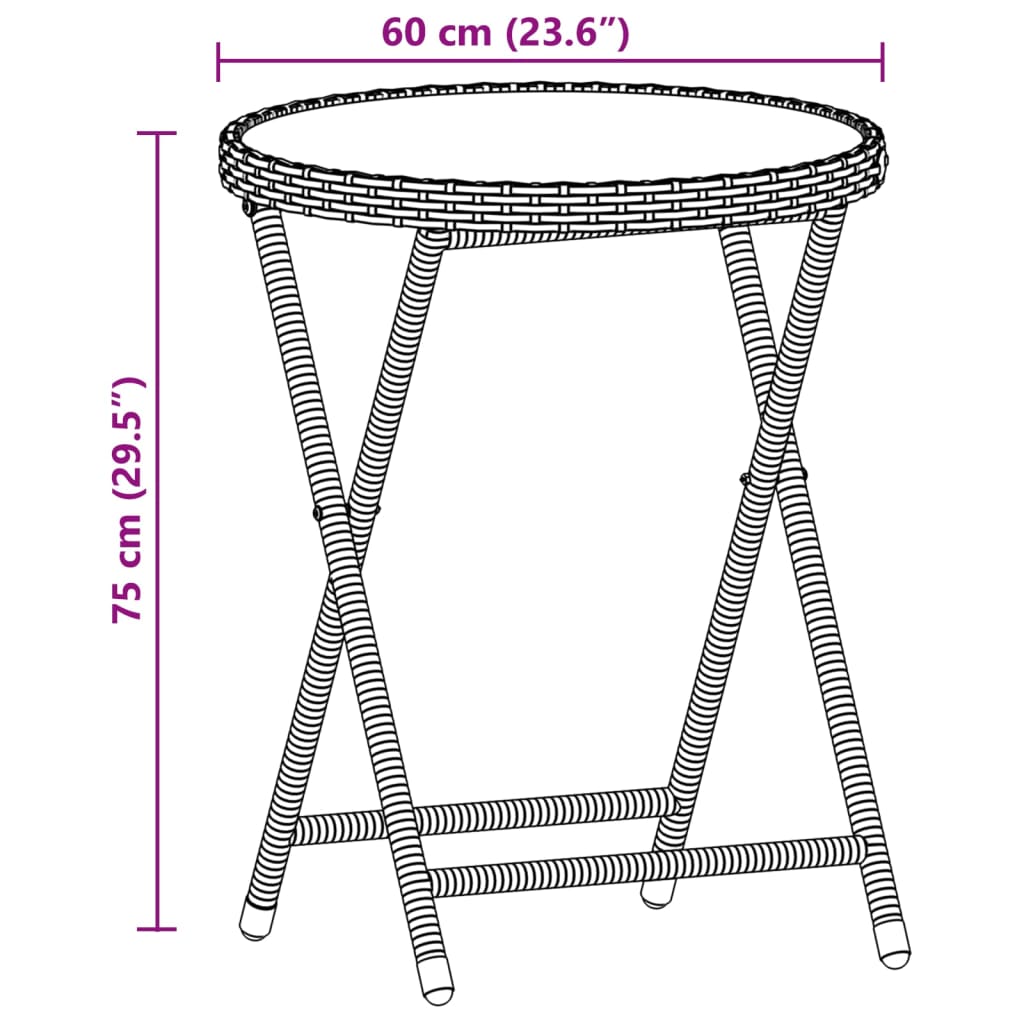 Set da Bistrò 3 pz con Cuscini Grigio Polyrattan Acacia