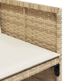 Sedie da Giardino con Cuscini 4 pz Beige in Polyrattan