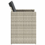 Sedie da Giardino con Cuscini 4 pz Grigio Chiaro in Polyrattan