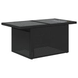 Set Divani da Giardino con Cuscini 8 pz Nero in Polyrattan