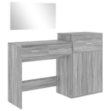 Set da Toeletta 3 pz Grigio Sonoma in Legno Multistrato