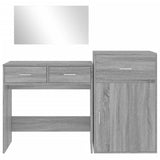 Set da Toeletta 3 pz Grigio Sonoma in Legno Multistrato