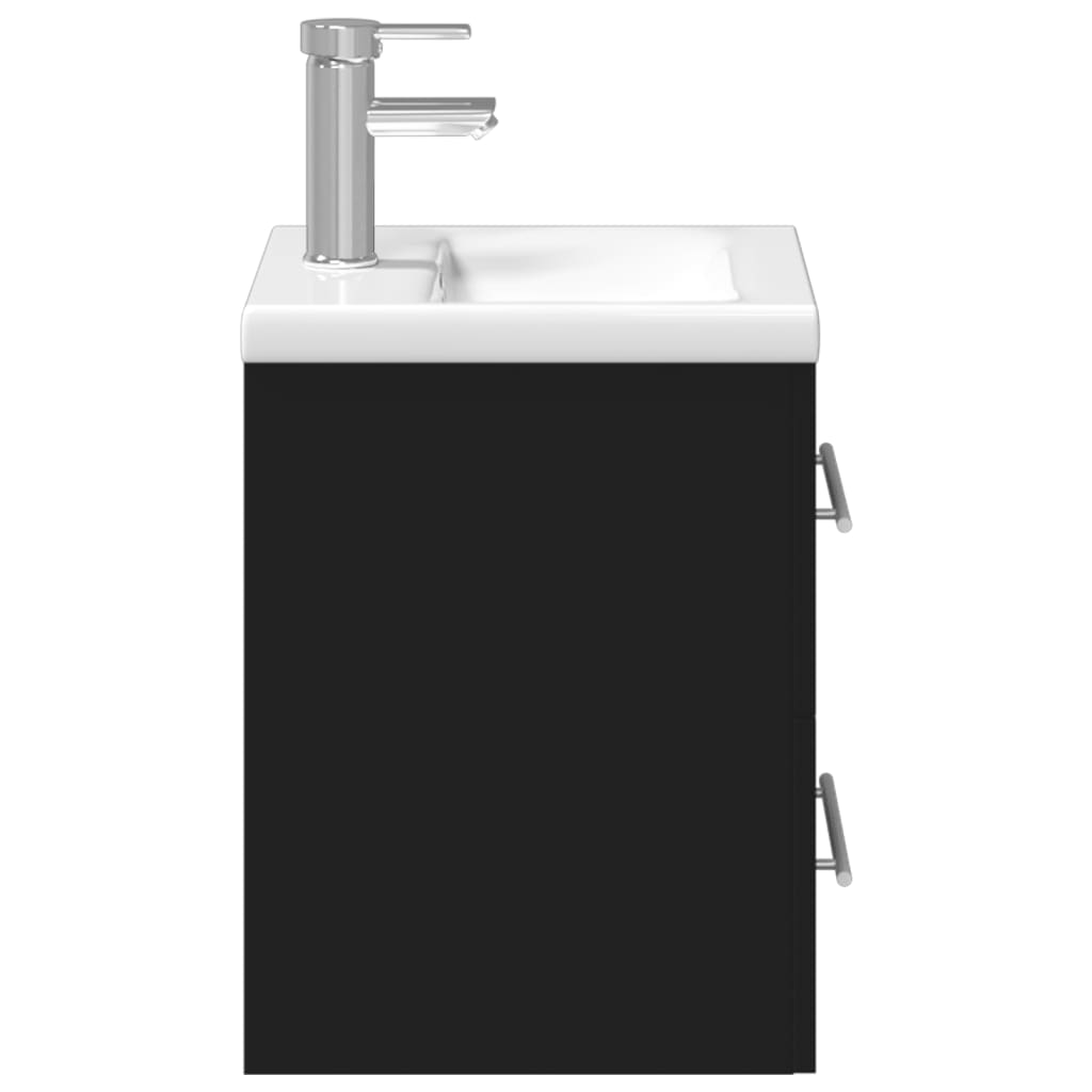 Mobile da Bagno con Lavabo Integrato Nero