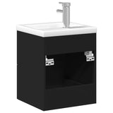 Mobile da Bagno con Lavabo Integrato Nero