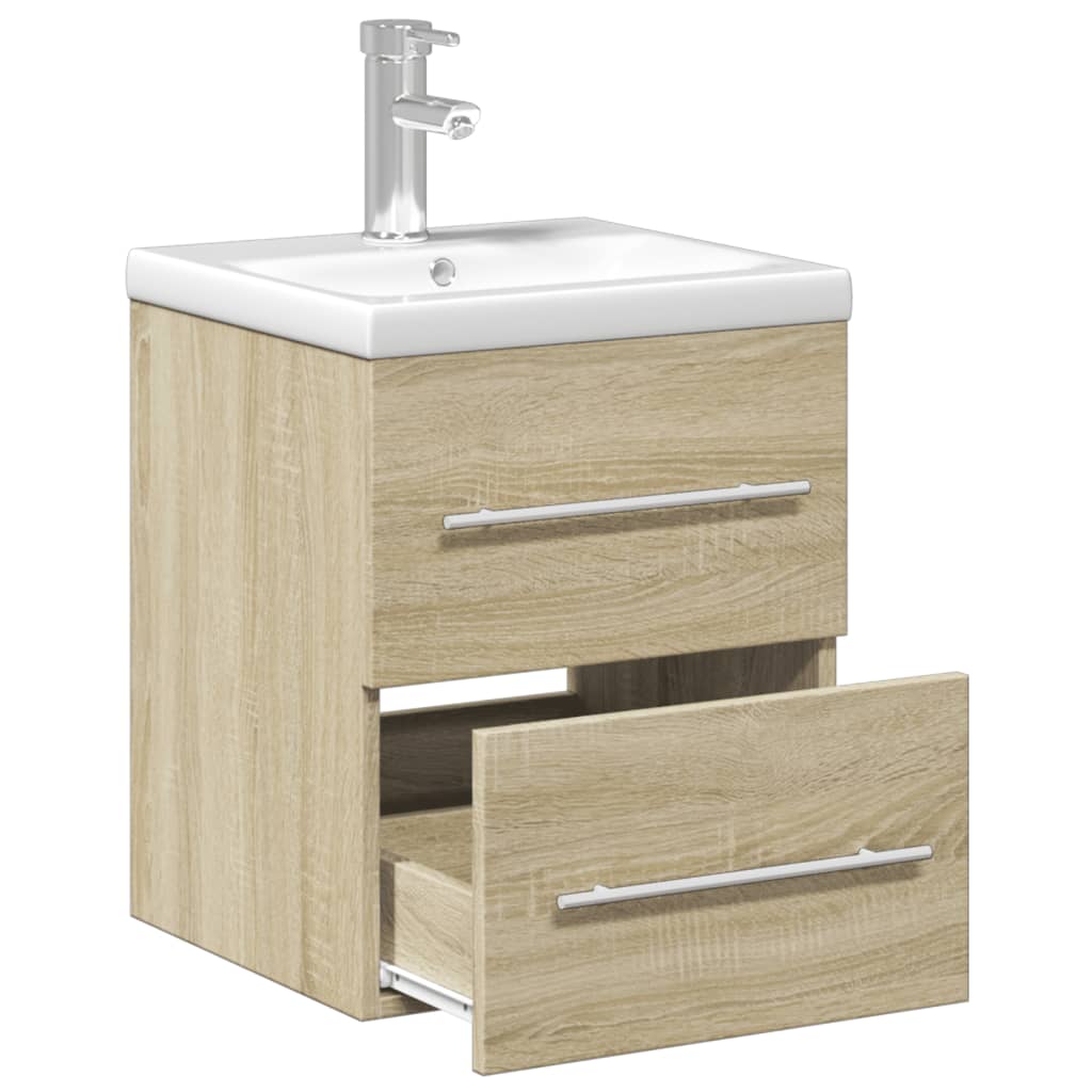 Mobile da Bagno con Lavabo Integrato Rovere Sonoma