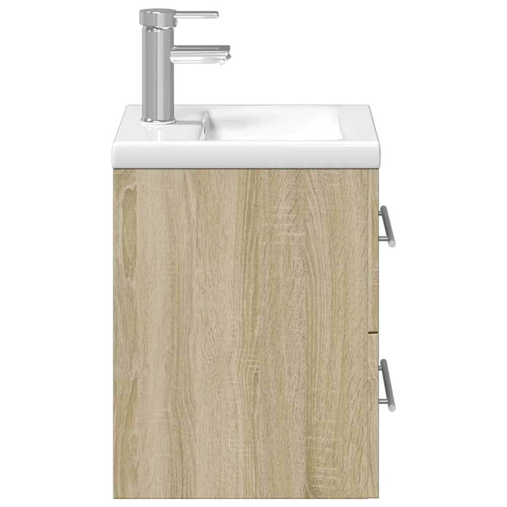 Mobile da Bagno con Lavabo Integrato Rovere Sonoma