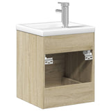 Mobile da Bagno con Lavabo Integrato Rovere Sonoma