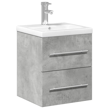 Mobile da Bagno con Lavabo Integrato Grigio Cemento