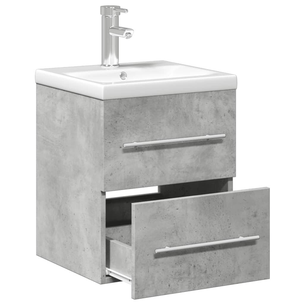 Mobile da Bagno con Lavabo Integrato Grigio Cemento