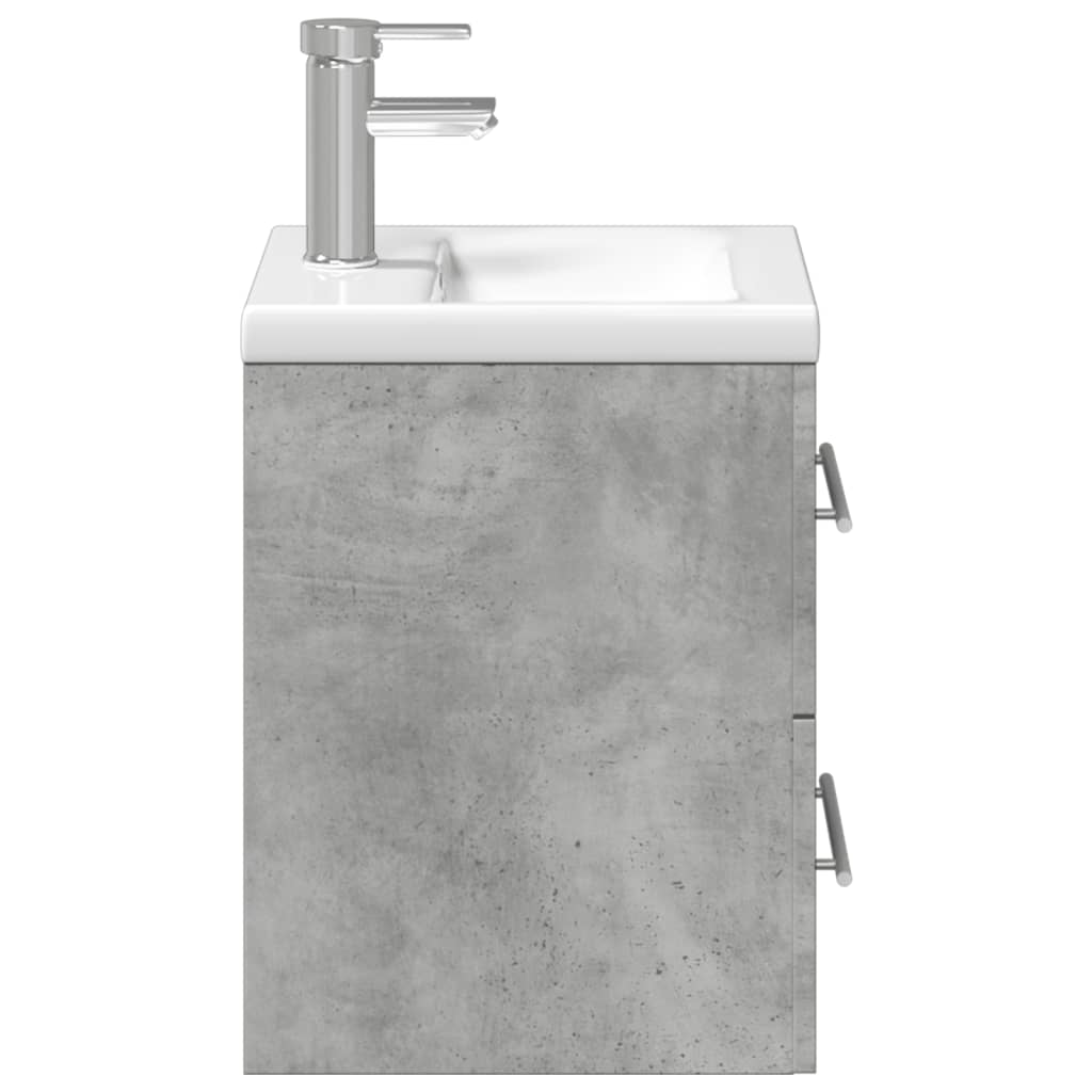 Mobile da Bagno con Lavabo Integrato Grigio Cemento