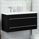 Mobile da Bagno con Lavabo Integrato Nero