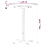 Tavolo da Pranzo Bianco Ø60x110 cm Legno Multistrato e Acciaio