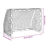 Porte Calcio Bambini 2pz con Pallone Bianco 64x35x48 cm Metallo