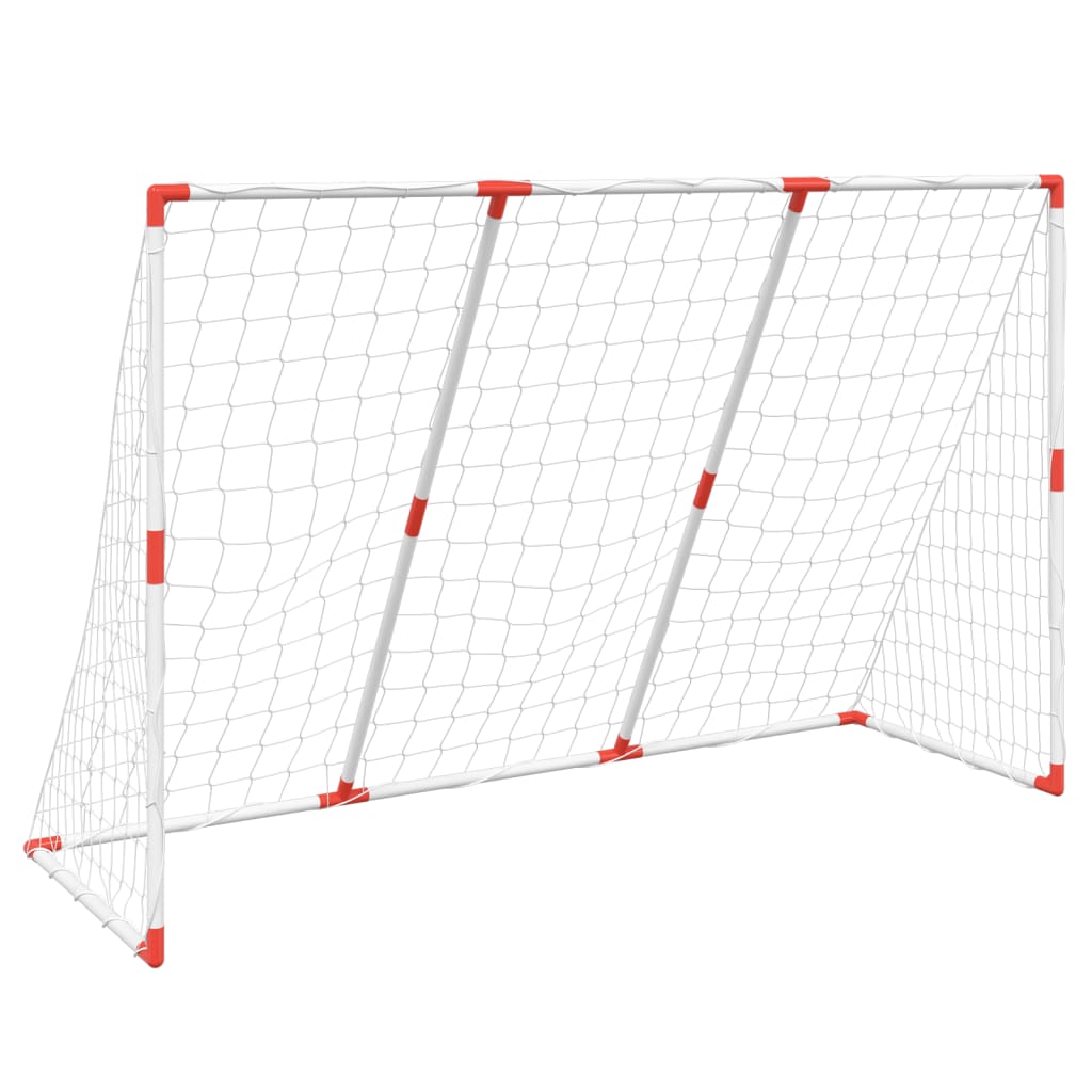 Porte Calcio Bambini con Palloni 2 in 1 Bianche 184x64x124 cm