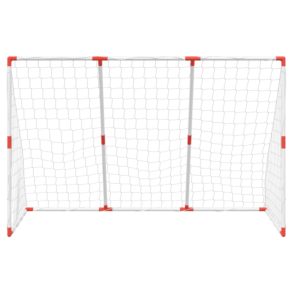 Porte Calcio Bambini con Palloni 2 in 1 Bianche 184x64x124 cm