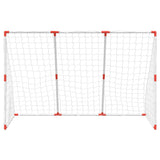 Porte Calcio Bambini con Palloni 2 in 1 Bianche 184x64x124 cm