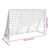 Porte Calcio Bambini con Palloni 2 in 1 Bianche 184x64x124 cm