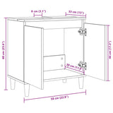 Mobile Lavabo Rovere Sonoma 58x33x60 cm in Legno Multistrato