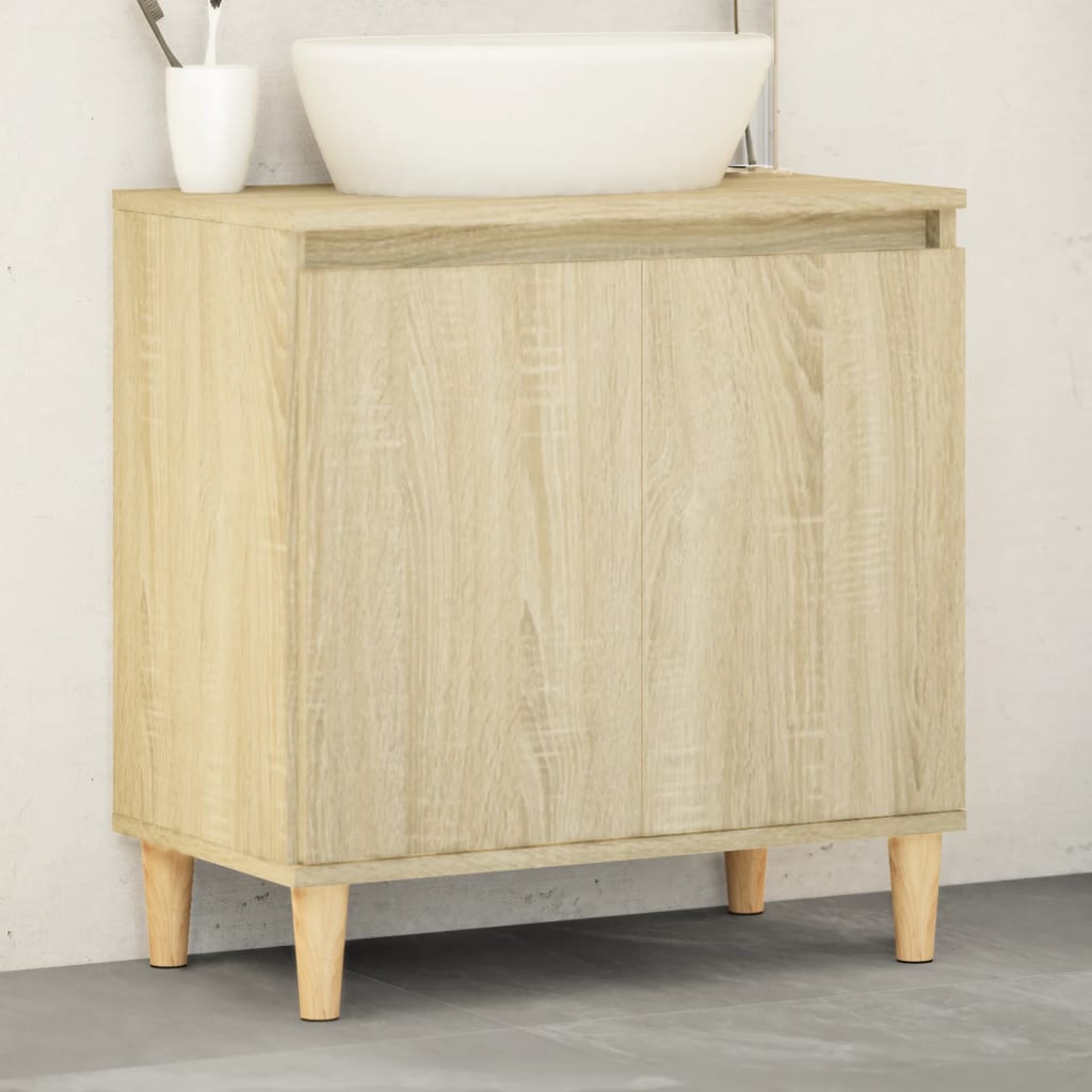 Mobile Lavabo Rovere Sonoma 58x33x60 cm in Legno Multistrato