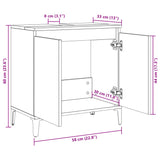 Mobile Lavabo Rovere Sonoma 58x33x60 cm in Legno Multistrato