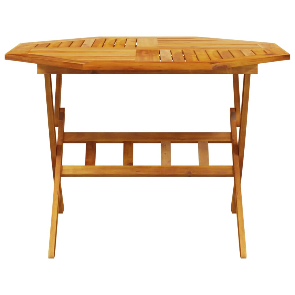 Set Pranzo da Giardino Pieghevole 5pz Legno Massello di Acacia