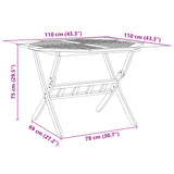 Set Pranzo da Giardino Pieghevole 5pz Legno Massello di Acacia